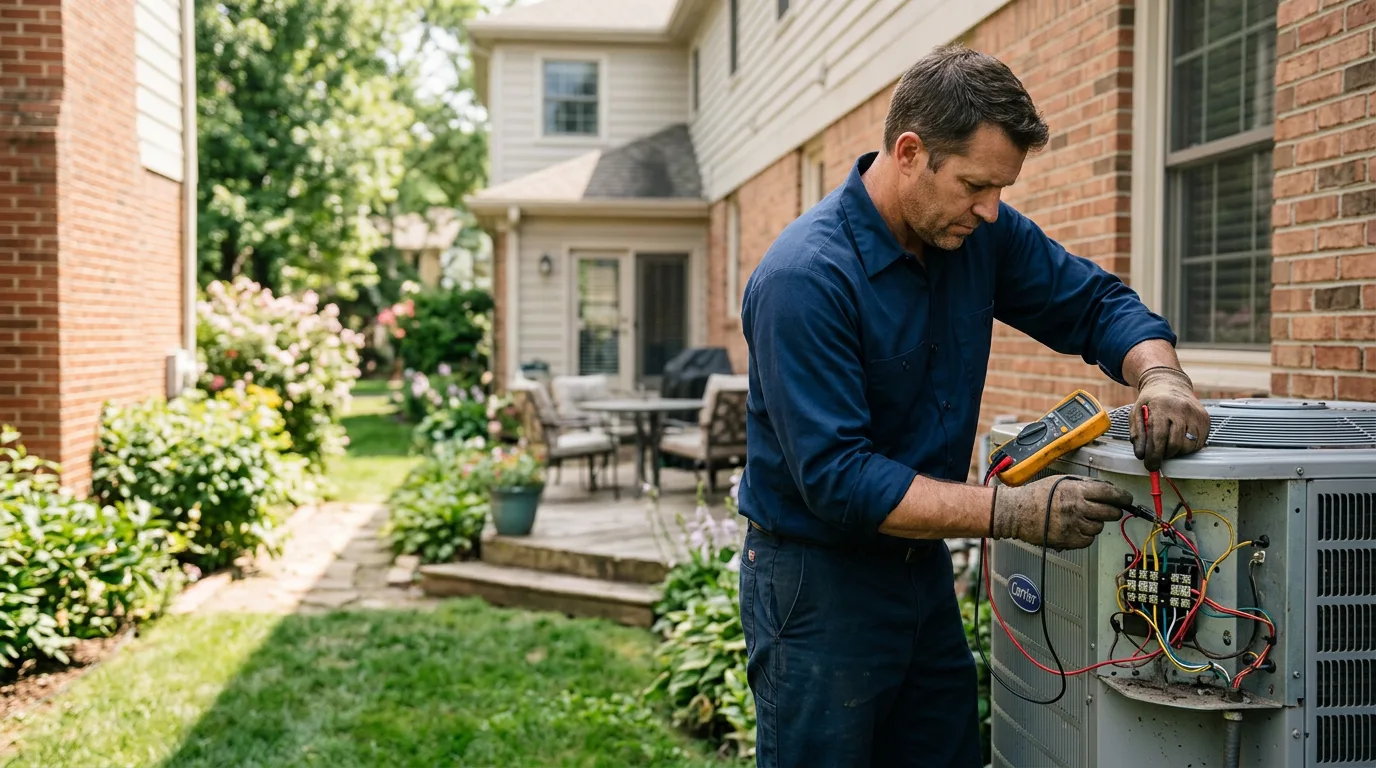 HVAC technician working near Coraopolis, PA